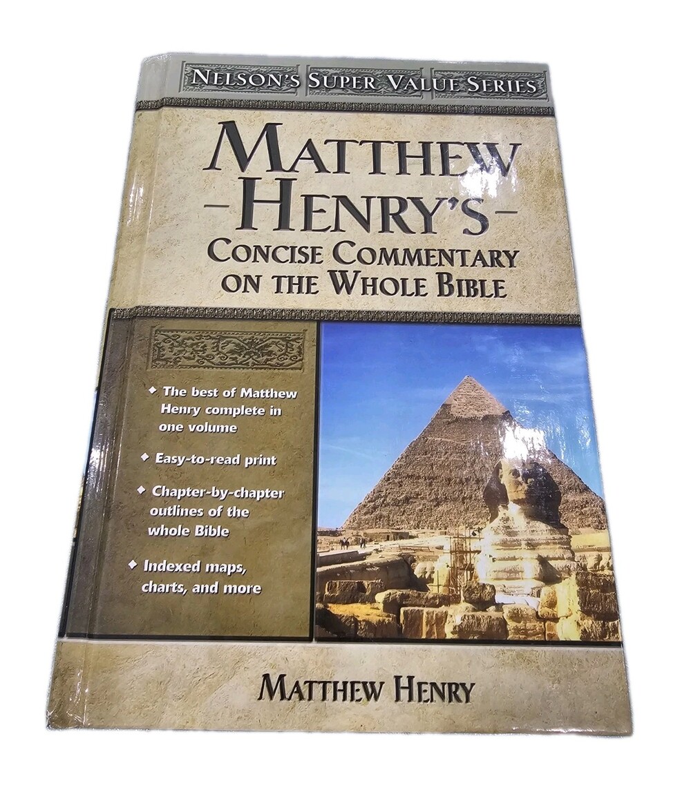 Matthew Henry's Concise Commentary on the Whole Bible, Hardcover, Nelson's Super